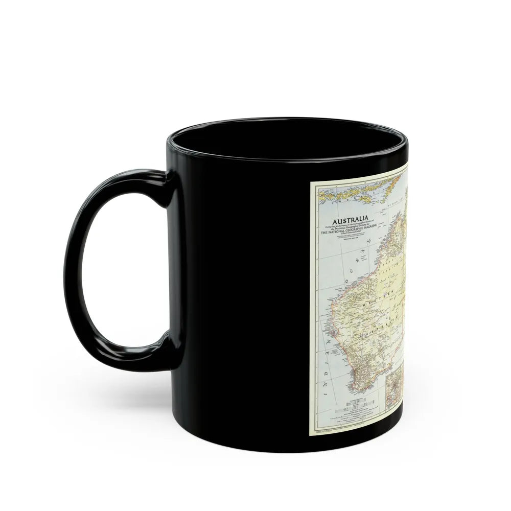 Australia (1948) (Map) Black Coffee Mug-Go Mug Yourself