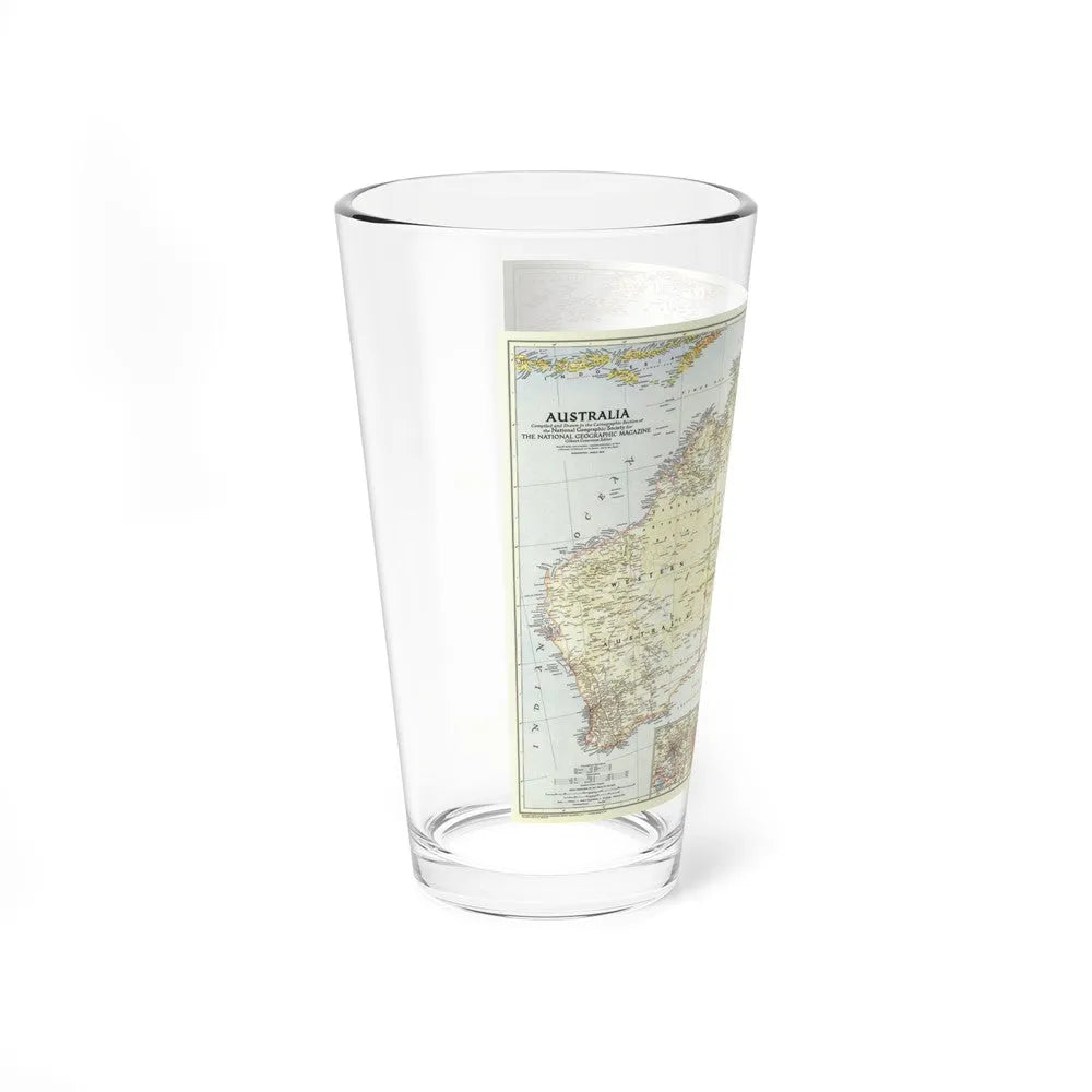 Australia (1948) (Map) Pint Glass 16oz-Go Mug Yourself