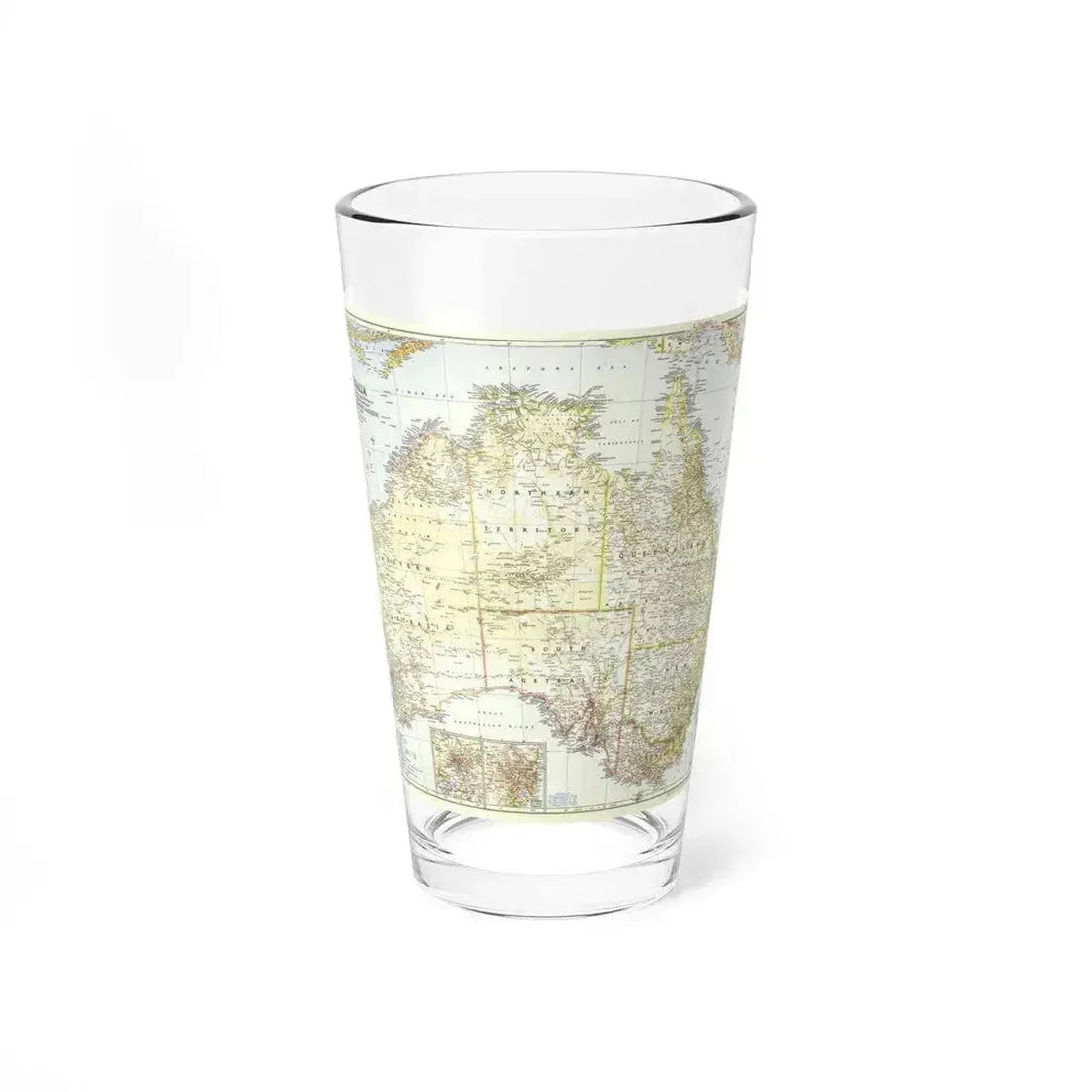 Australia (1948) (Map) Pint Glass 16oz - Go Mug Yourself