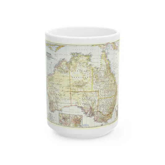 Australia (1948) (Map) White Coffee Mug-15oz-Go Mug Yourself