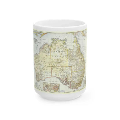 Australia (1948) (Map) White Coffee Mug 15oz - Go Mug Yourself