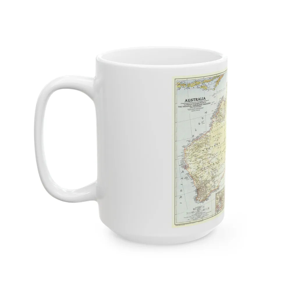 Australia (1948) (Map) White Coffee Mug-Go Mug Yourself