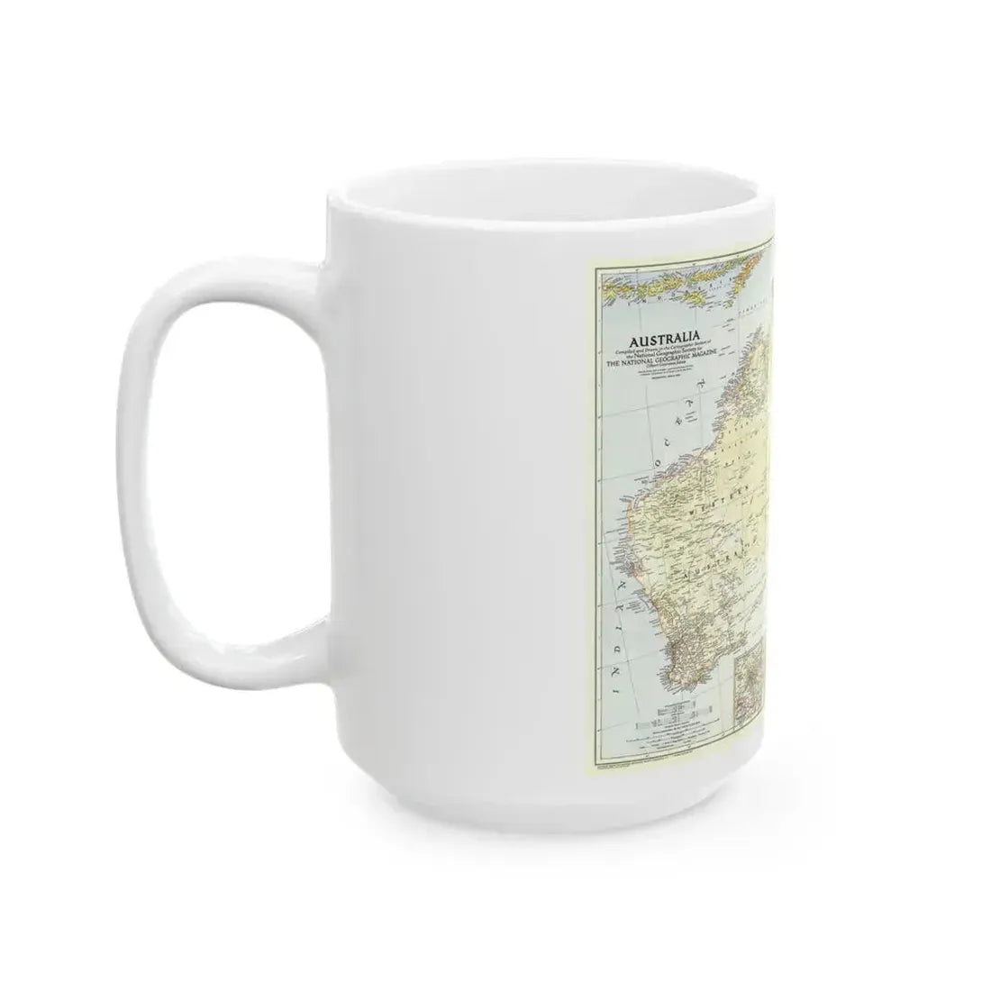 Australia (1948) (Map) White Coffee Mug - Go Mug Yourself