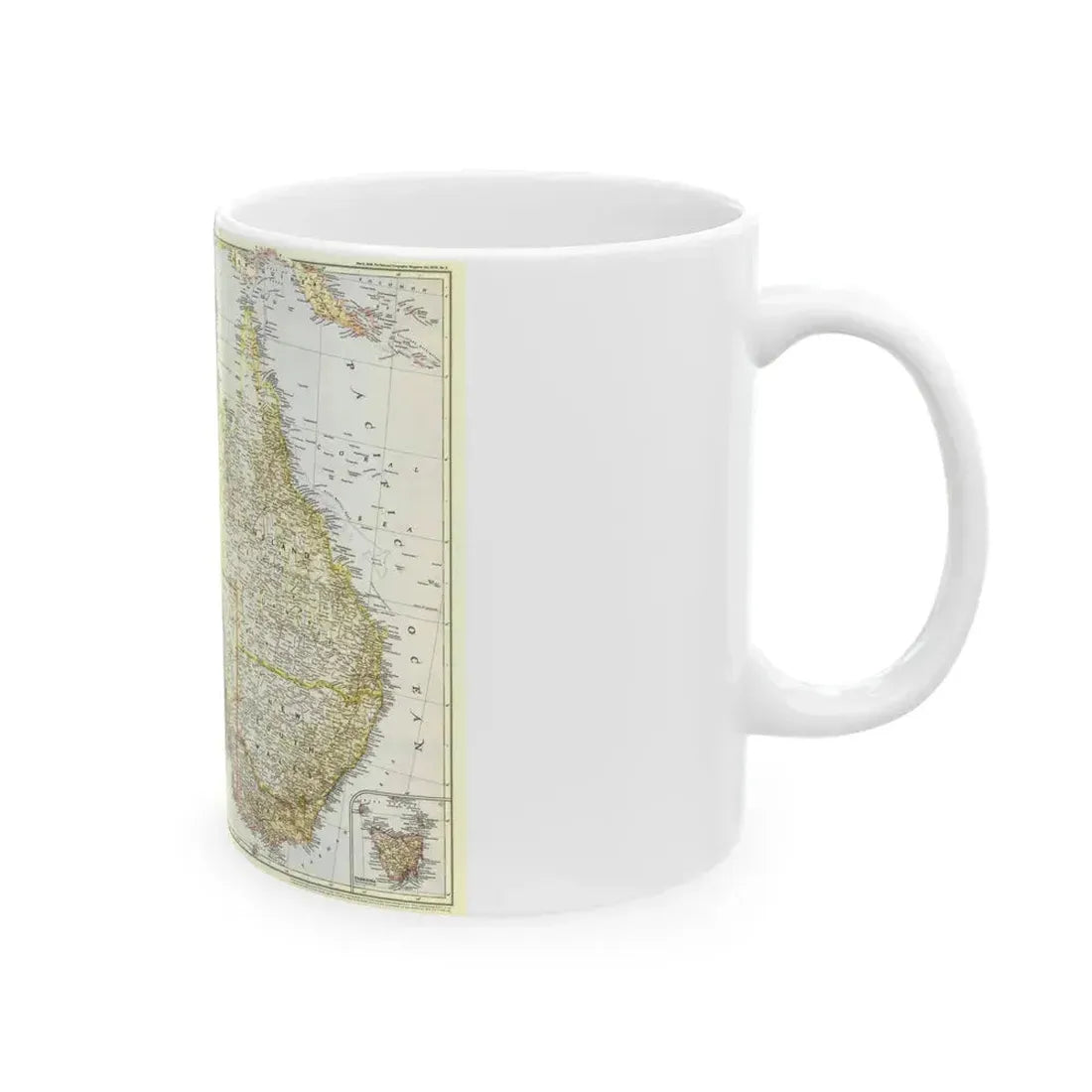 Australia (1948) (Map) White Coffee Mug - Go Mug Yourself