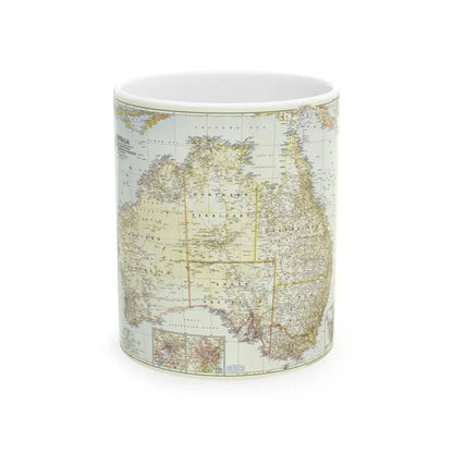 Australia (1948) (Map) White Coffee Mug - Go Mug Yourself