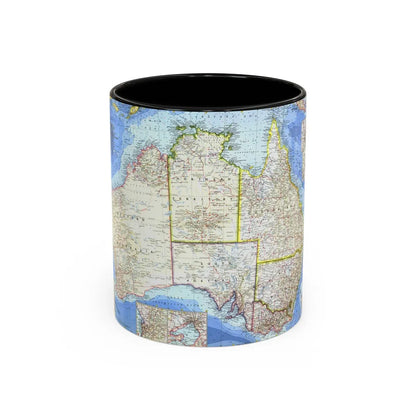 Australia (1963) (Map) Accent Coffee Mug-11oz-Black-Go Mug Yourself