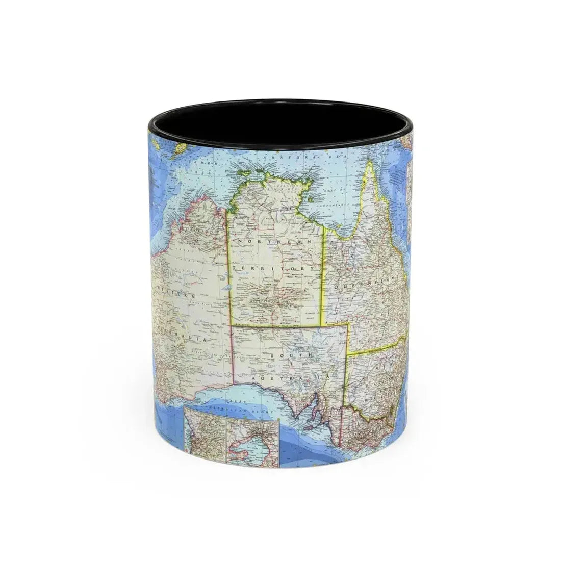 Australia (1963) (Map) Accent Coffee Mug 11oz Black - Go Mug Yourself