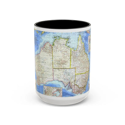 Australia (1963) (Map) Accent Coffee Mug-15oz-Black-Go Mug Yourself