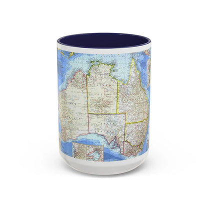 Australia (1963) (Map) Accent Coffee Mug-15oz-Navy-Go Mug Yourself