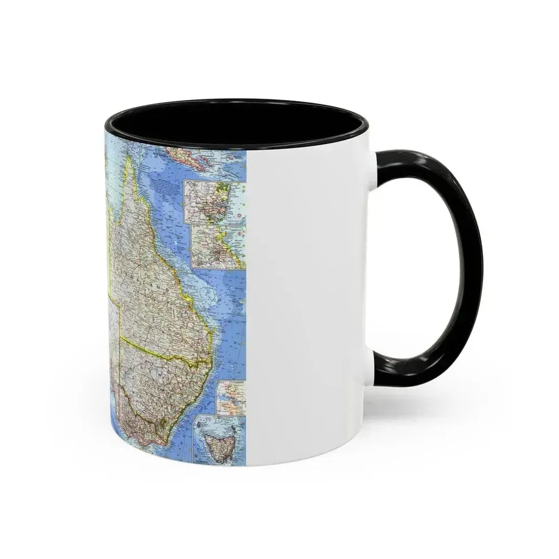 Australia (1963) (Map) Accent Coffee Mug - Go Mug Yourself