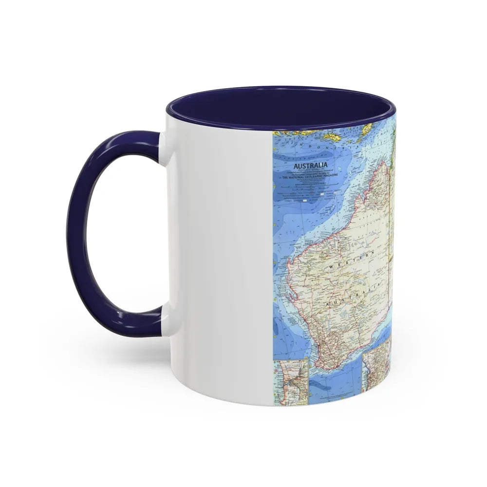 Australia (1963) (Map) Accent Coffee Mug-Go Mug Yourself