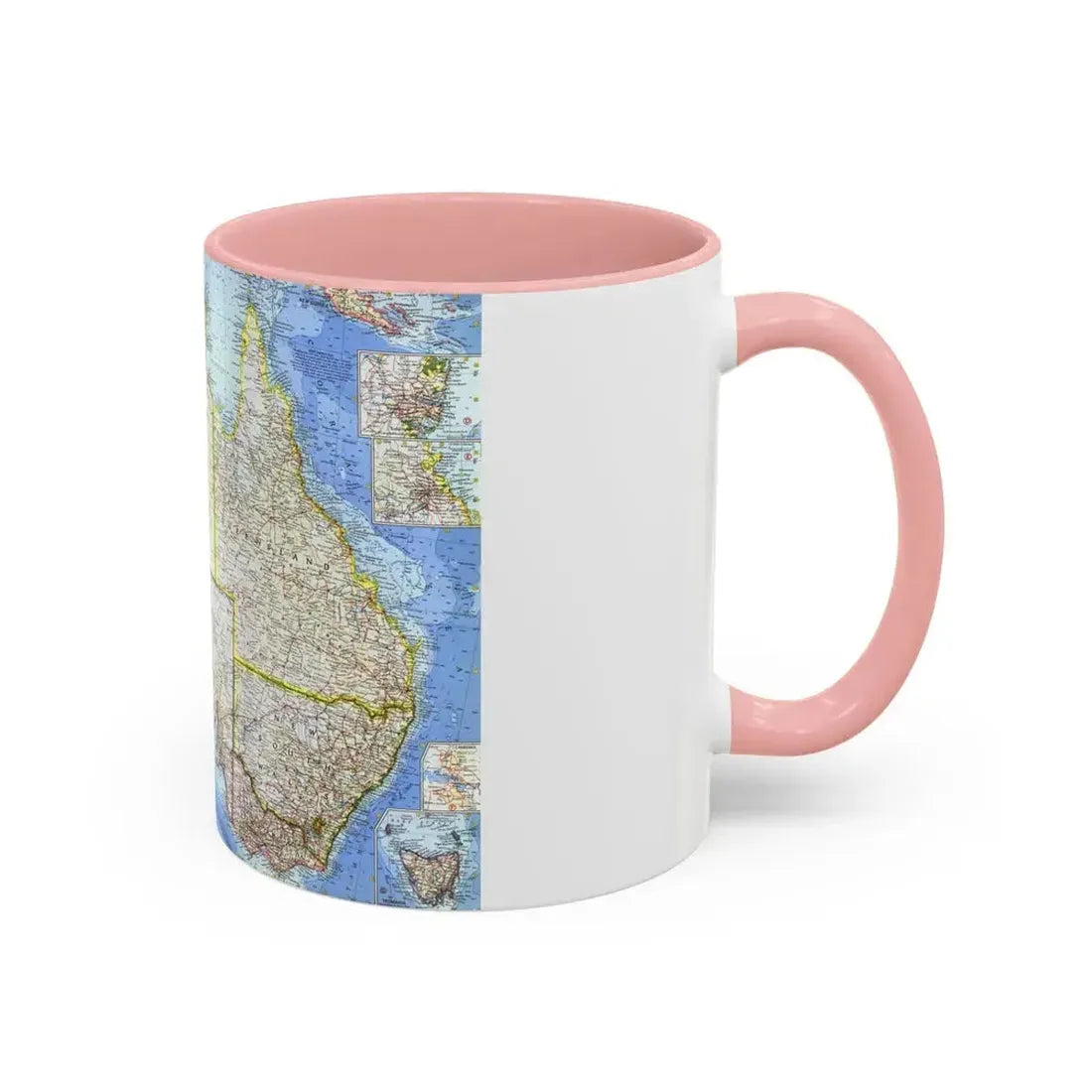 Australia (1963) (Map) Accent Coffee Mug - Go Mug Yourself