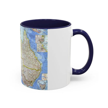 Australia (1963) (Map) Accent Coffee Mug-Go Mug Yourself