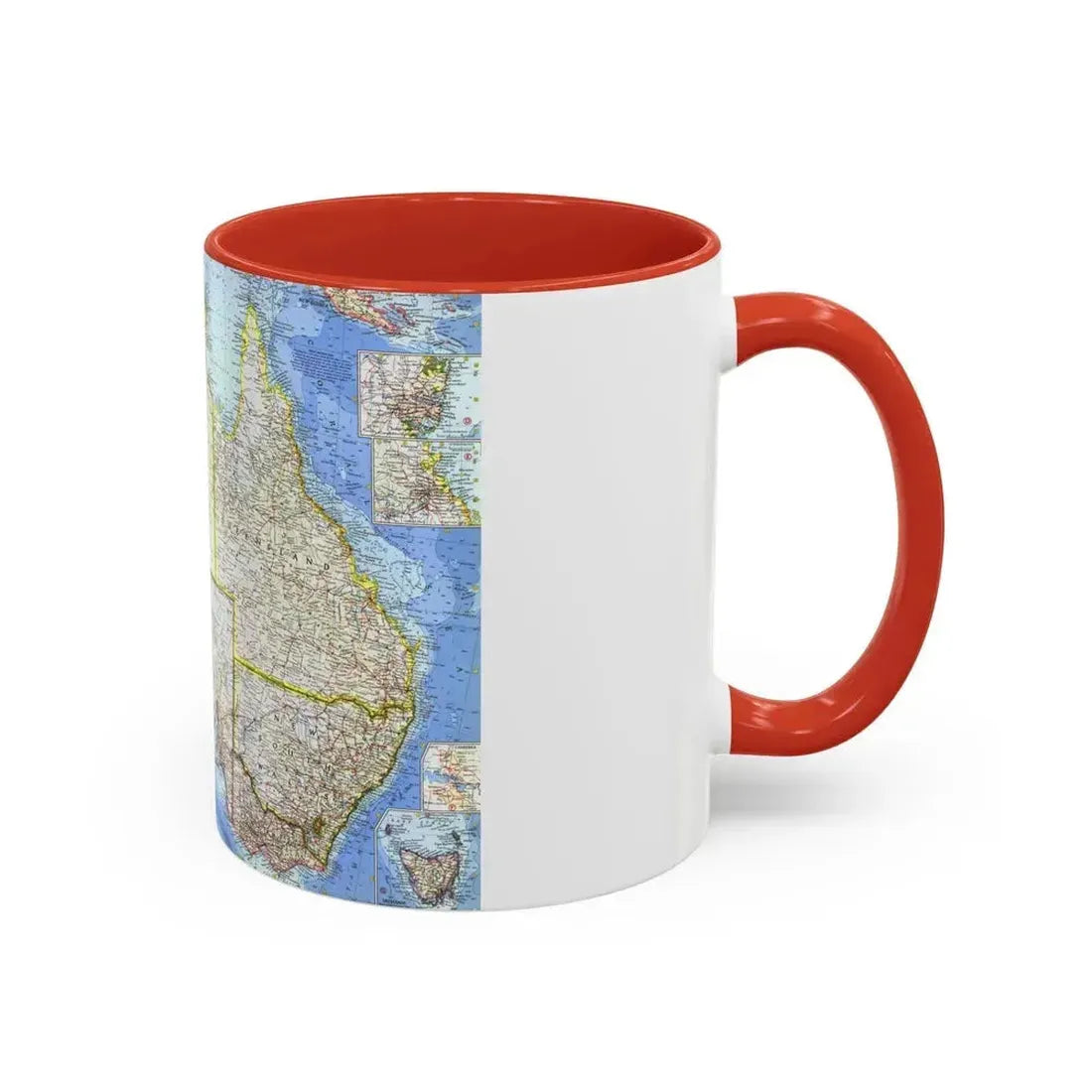 Australia (1963) (Map) Accent Coffee Mug - Go Mug Yourself