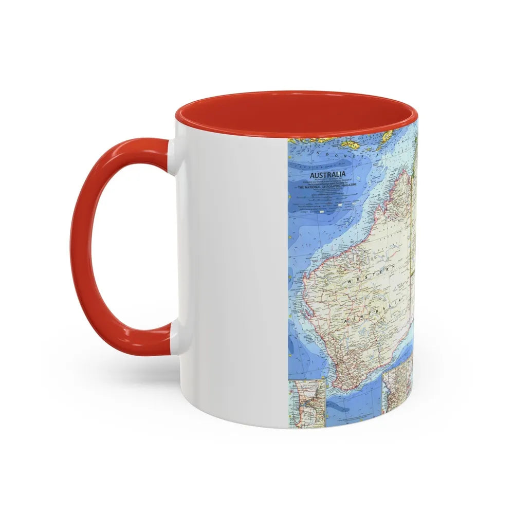 Australia (1963) (Map) Accent Coffee Mug-Go Mug Yourself