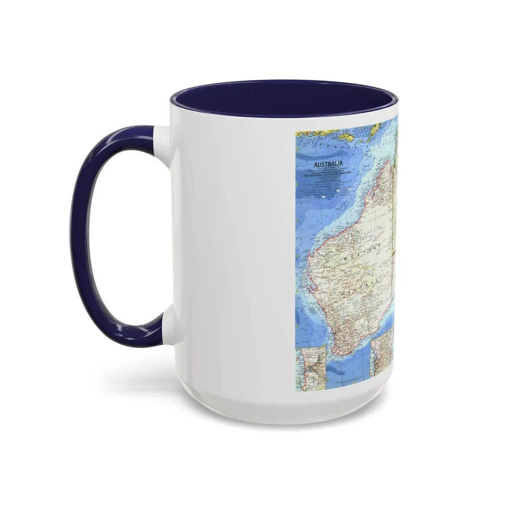 Australia (1963) (Map) Accent Coffee Mug-Go Mug Yourself