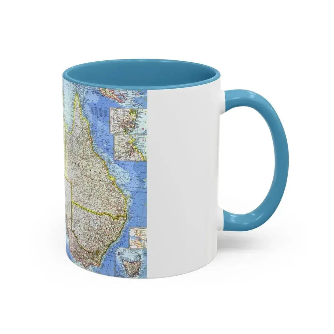 Australia (1963) (Map) Accent Coffee Mug - Go Mug Yourself