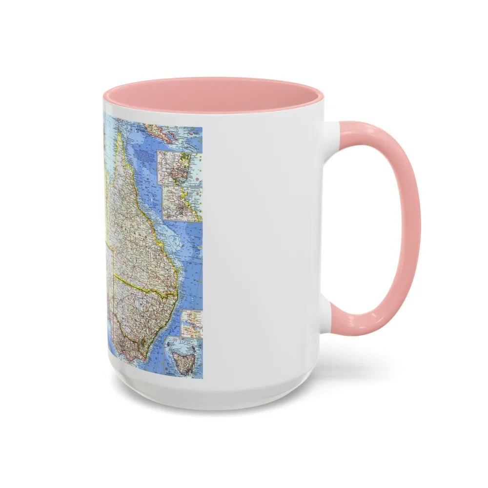 Australia (1963) (Map) Accent Coffee Mug-Go Mug Yourself