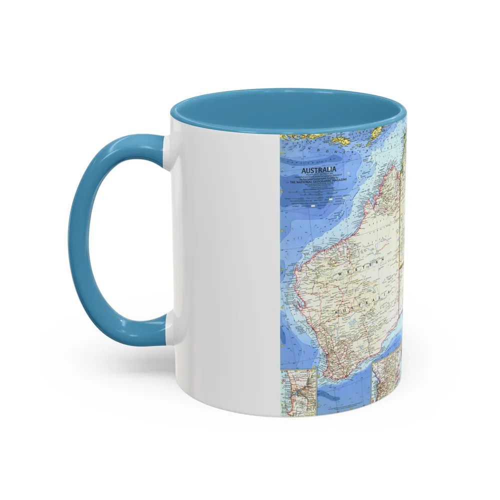 Australia (1963) (Map) Accent Coffee Mug-Go Mug Yourself