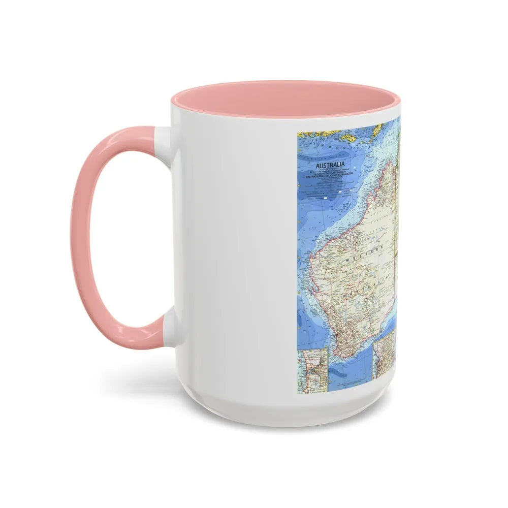 Australia (1963) (Map) Accent Coffee Mug-Go Mug Yourself