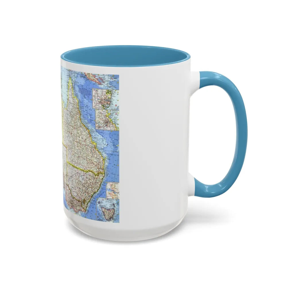 Australia (1963) (Map) Accent Coffee Mug-Go Mug Yourself