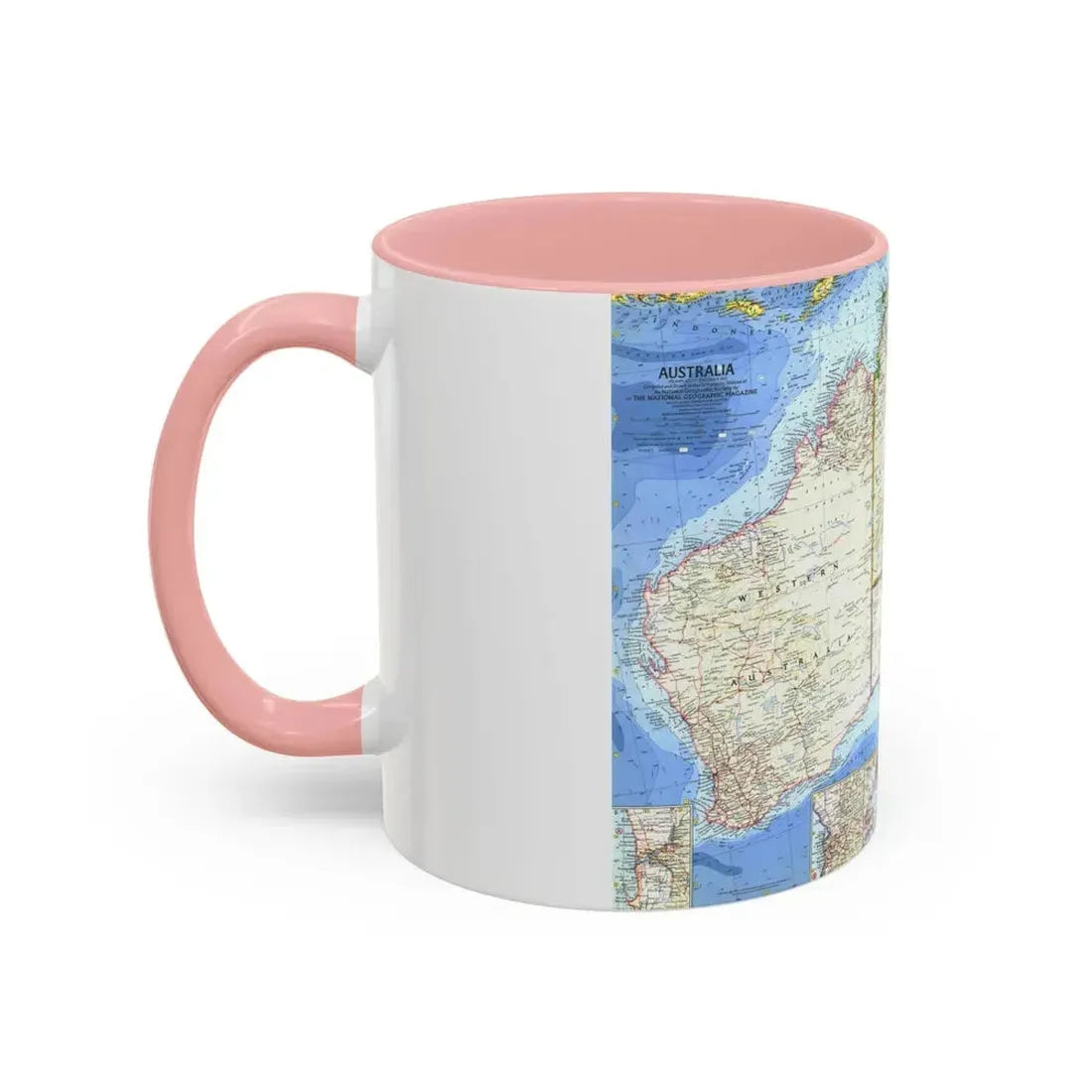 Australia (1963) (Map) Accent Coffee Mug - Go Mug Yourself