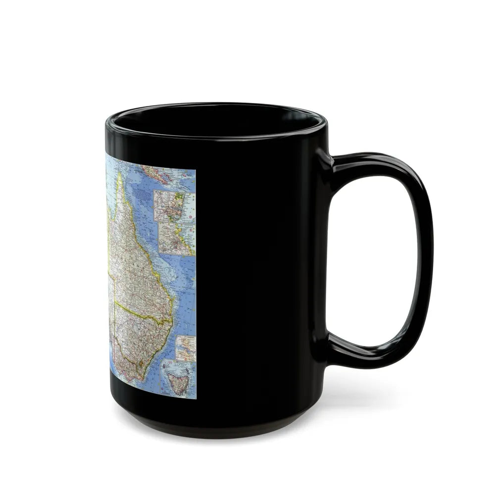 Australia (1963) (Map) Black Coffee Mug-Go Mug Yourself