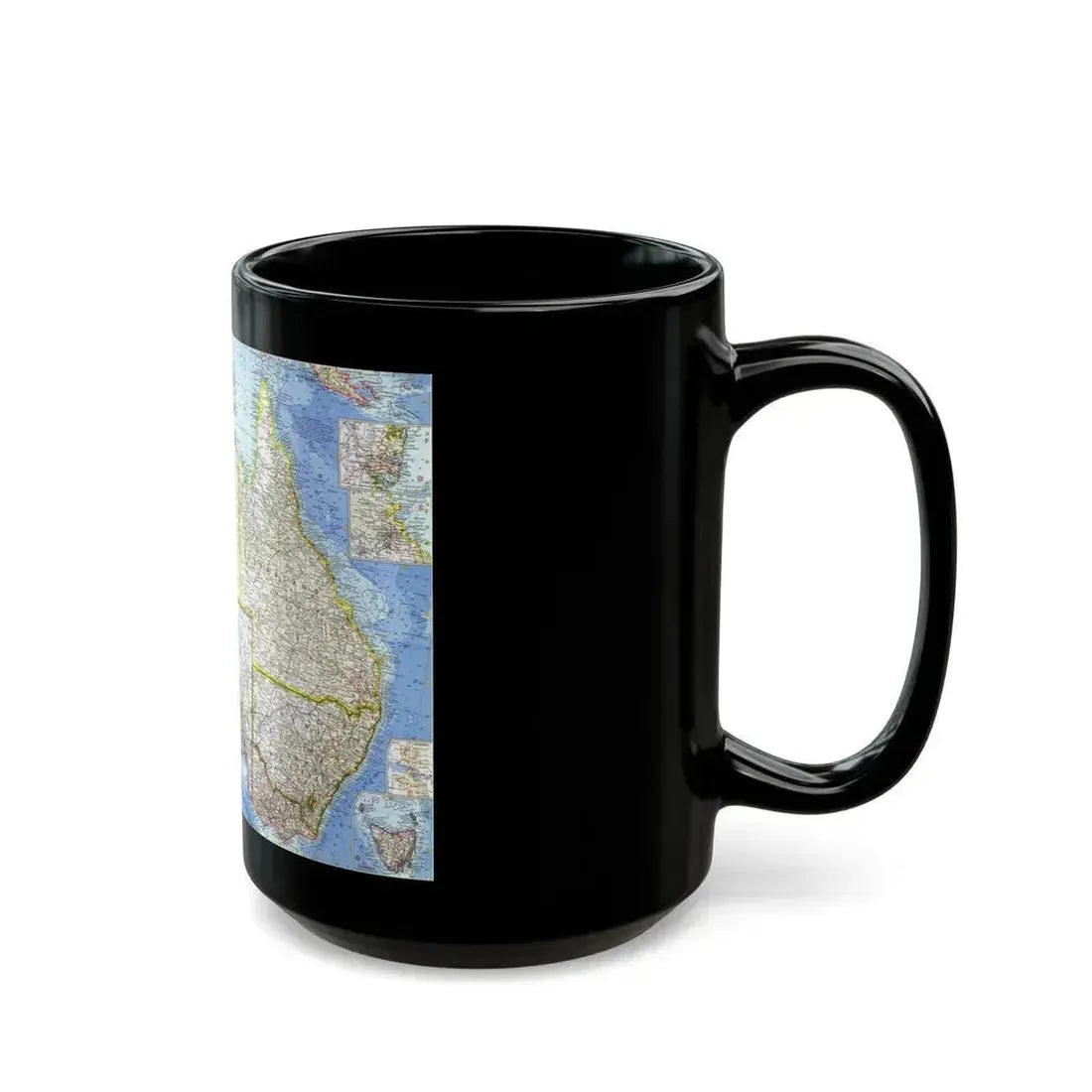 Australia (1963) (Map) Black Coffee Mug - Go Mug Yourself