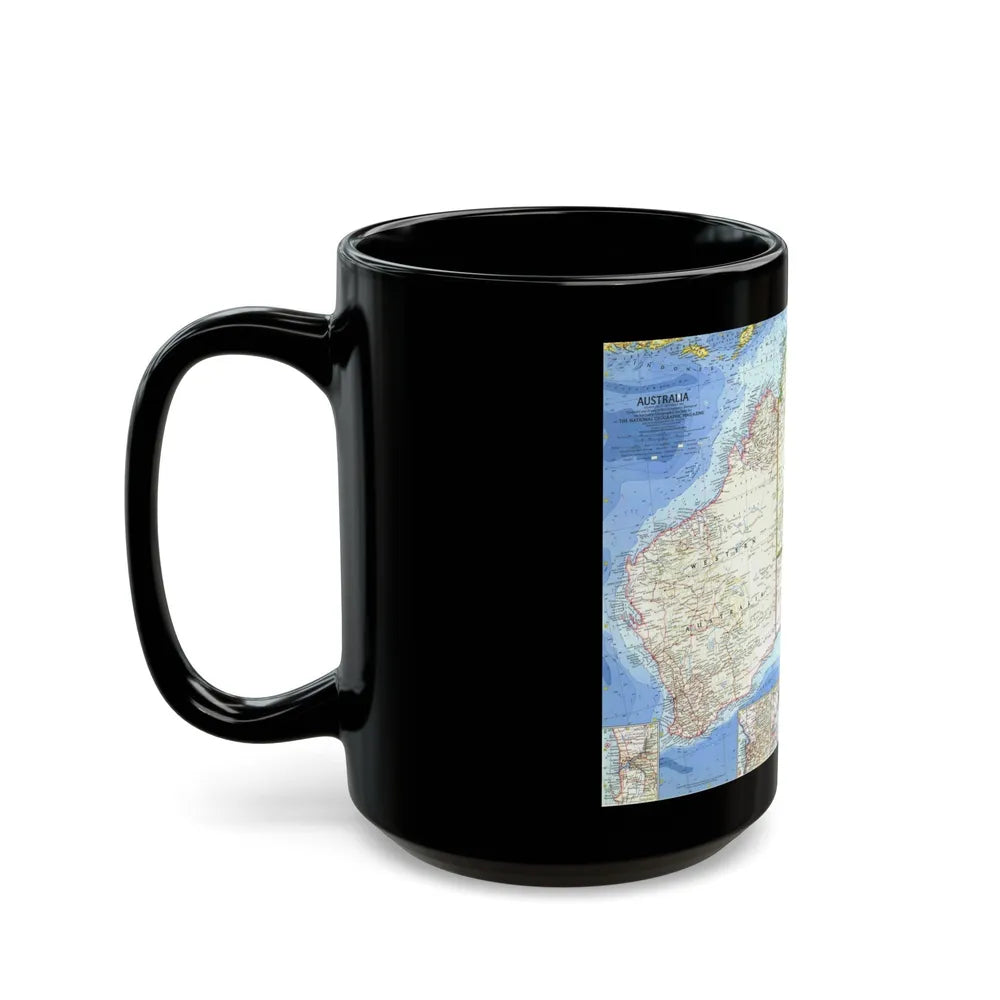 Australia (1963) (Map) Black Coffee Mug-Go Mug Yourself