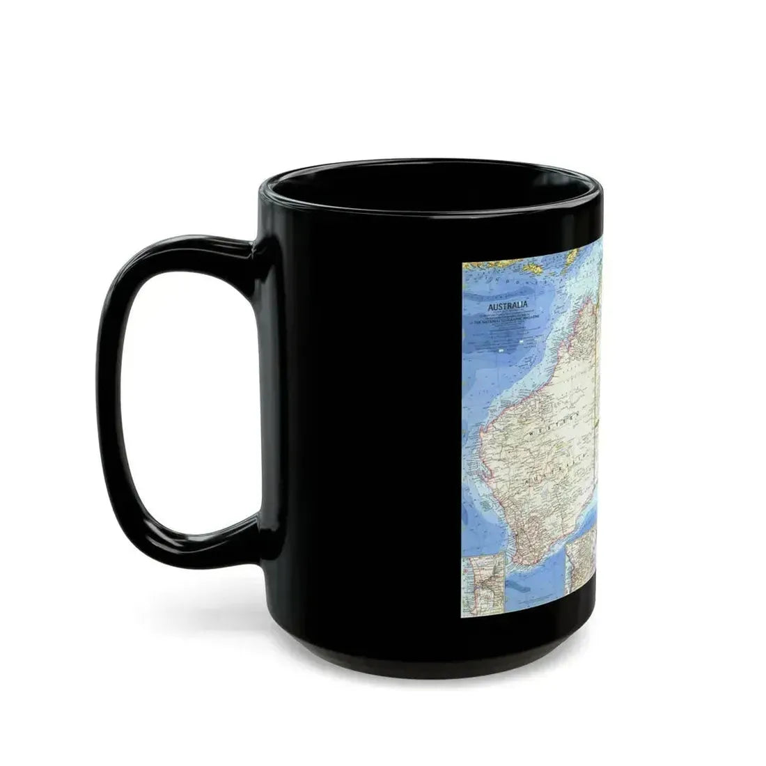 Australia (1963) (Map) Black Coffee Mug - Go Mug Yourself