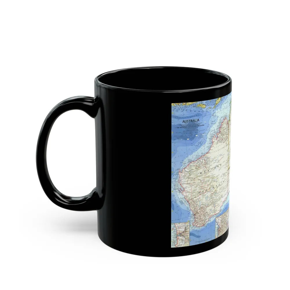 Australia (1963) (Map) Black Coffee Mug-Go Mug Yourself