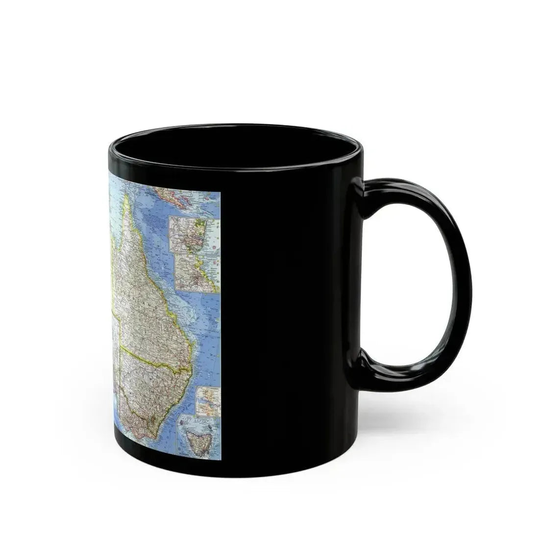 Australia (1963) (Map) Black Coffee Mug - Go Mug Yourself