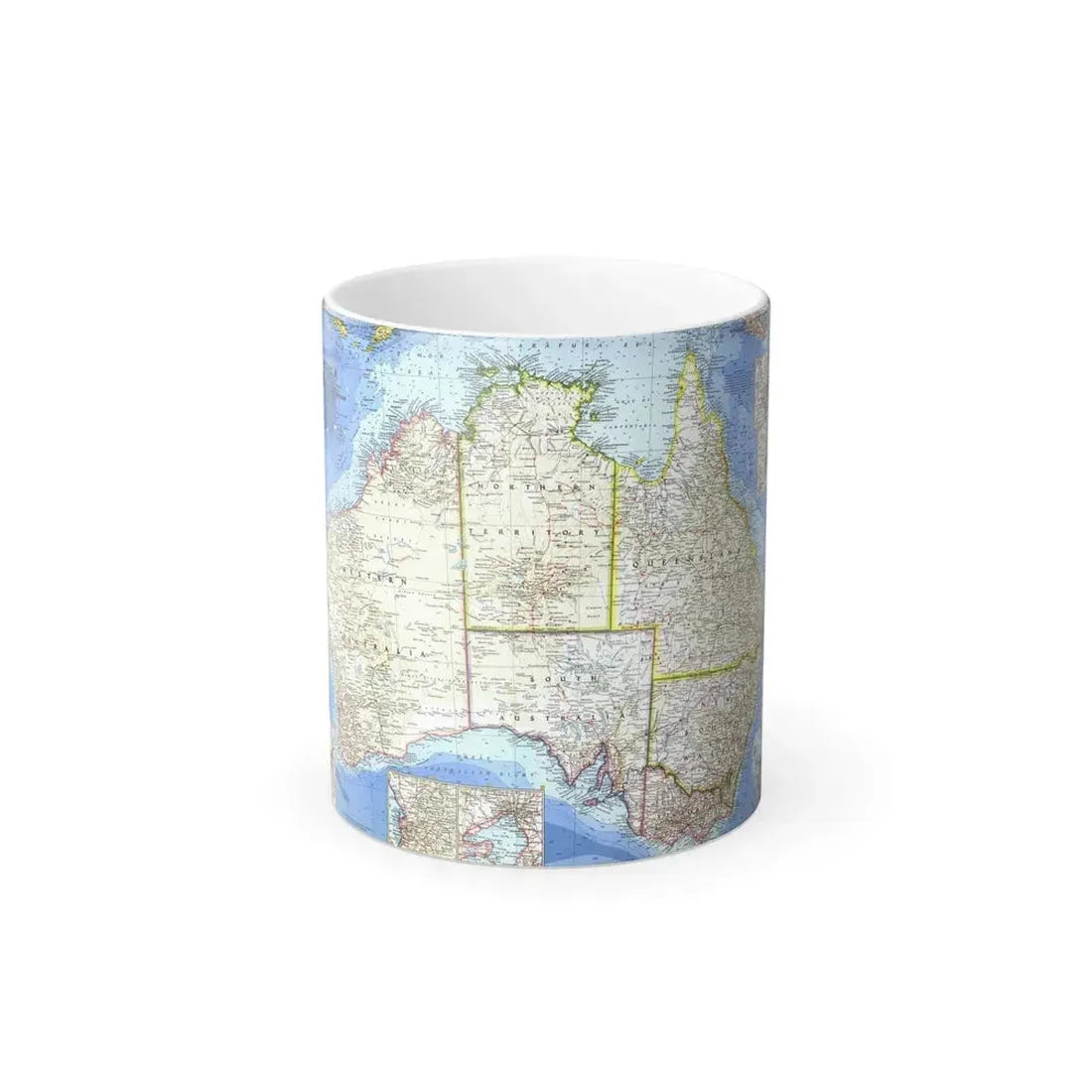 Australia (1963) (Map) Color Changing Mug 11oz Default Title 11oz - Go Mug Yourself