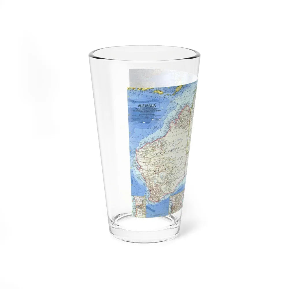 Australia (1963) (Map) Pint Glass 16oz-Go Mug Yourself