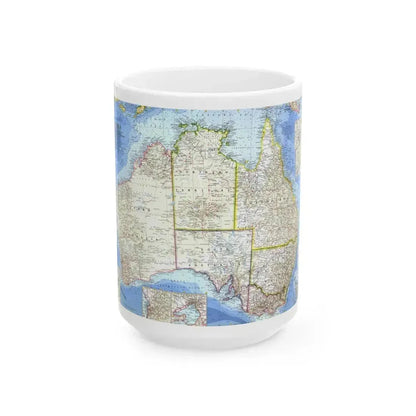Australia (1963) (Map) White Coffee Mug 15oz - Go Mug Yourself