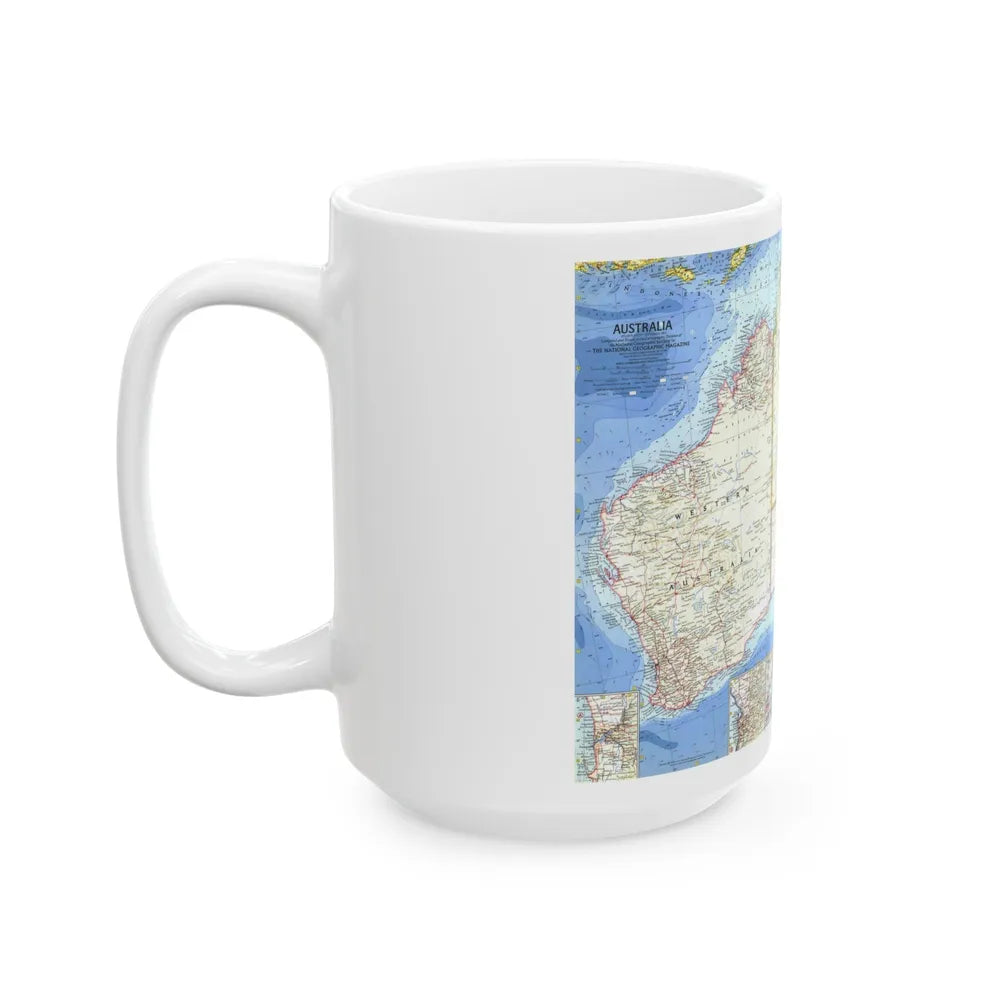 Australia (1963) (Map) White Coffee Mug-Go Mug Yourself