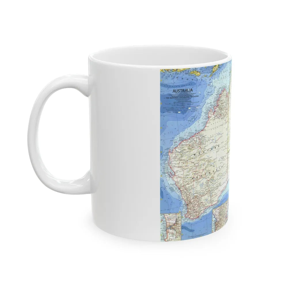 Australia (1963) (Map) White Coffee Mug-Go Mug Yourself