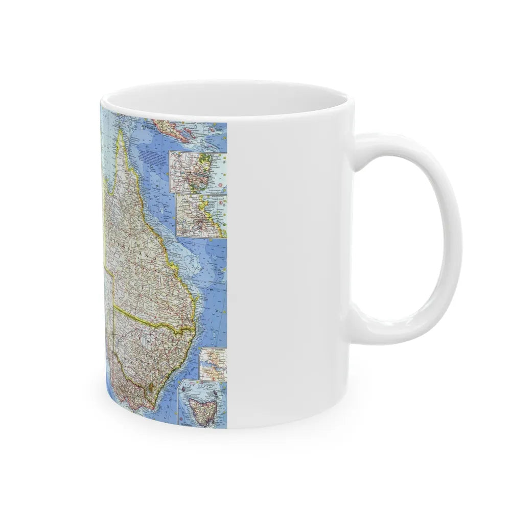 Australia (1963) (Map) White Coffee Mug-Go Mug Yourself