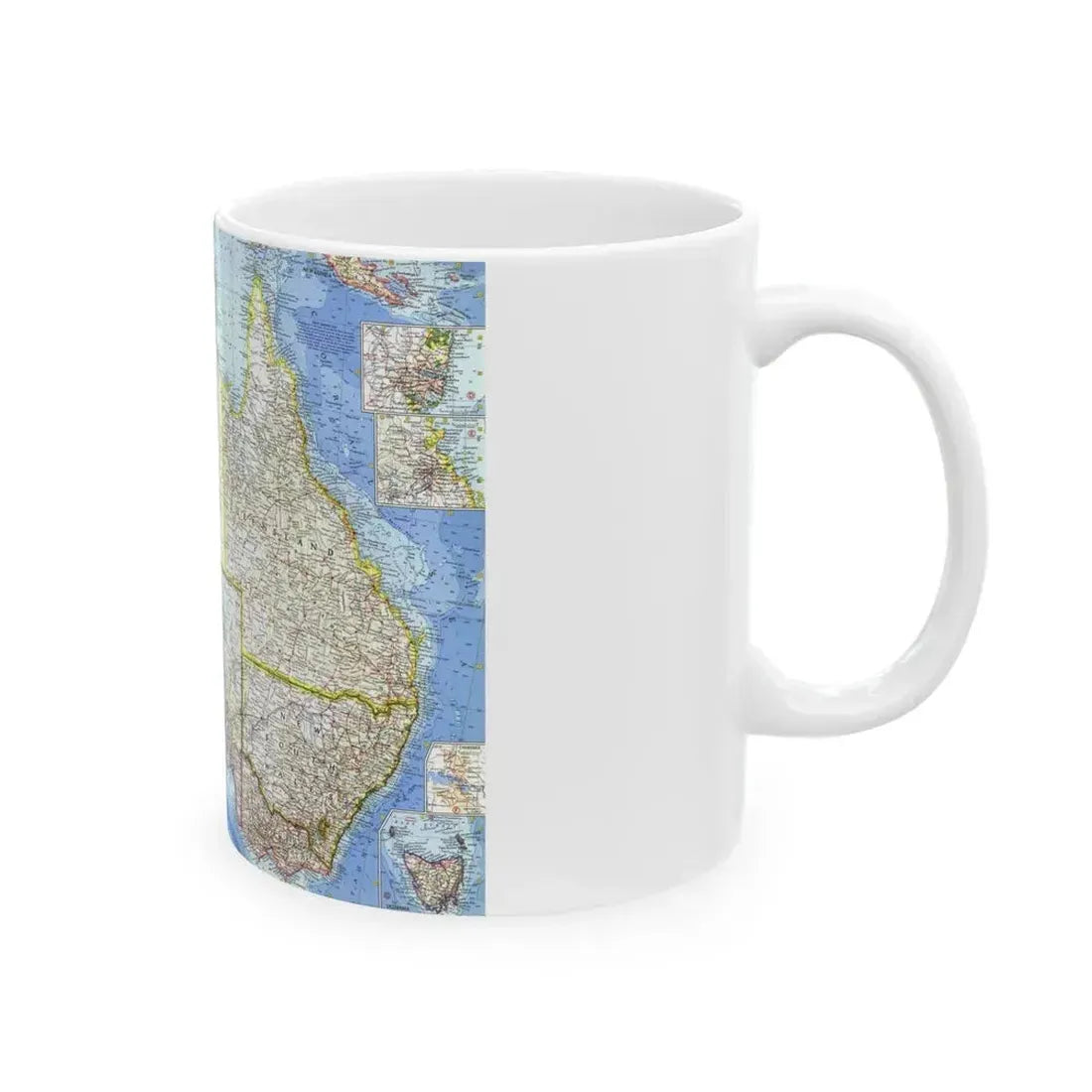 Australia (1963) (Map) White Coffee Mug - Go Mug Yourself