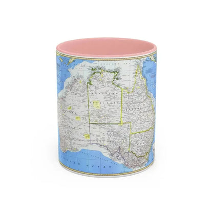 Australia (1979) (Map) Accent Coffee Mug 11oz Pink - Go Mug Yourself