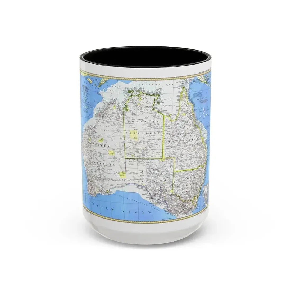 Australia (1979) (Map) Accent Coffee Mug 15oz Black - Go Mug Yourself