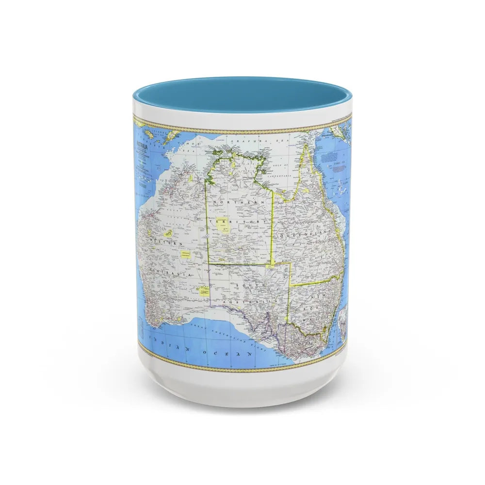 Australia (1979) (Map) Accent Coffee Mug-15oz-Light Blue-Go Mug Yourself