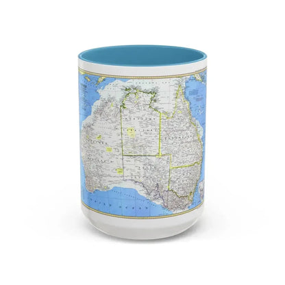 Australia (1979) (Map) Accent Coffee Mug 15oz Light Blue - Go Mug Yourself