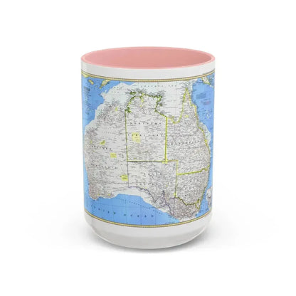 Australia (1979) (Map) Accent Coffee Mug 15oz Pink - Go Mug Yourself