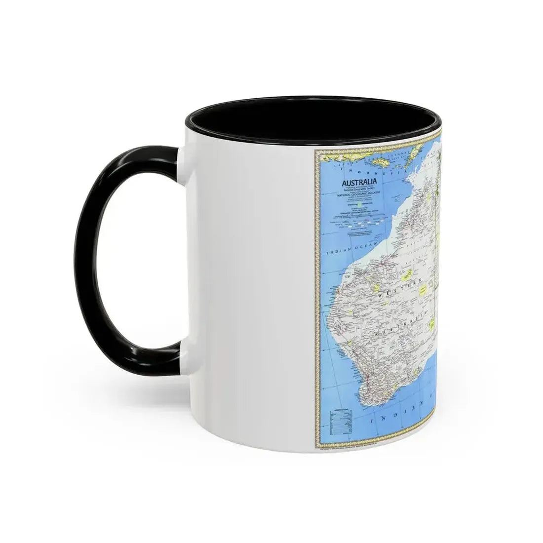 Australia (1979) (Map) Accent Coffee Mug - Go Mug Yourself