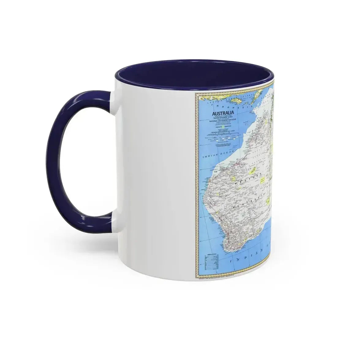 Australia (1979) (Map) Accent Coffee Mug - Go Mug Yourself