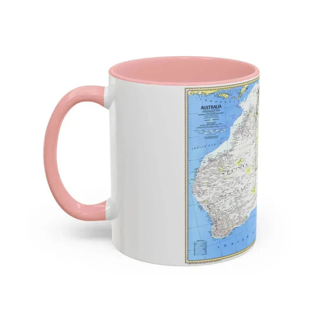 Australia (1979) (Map) Accent Coffee Mug - Go Mug Yourself