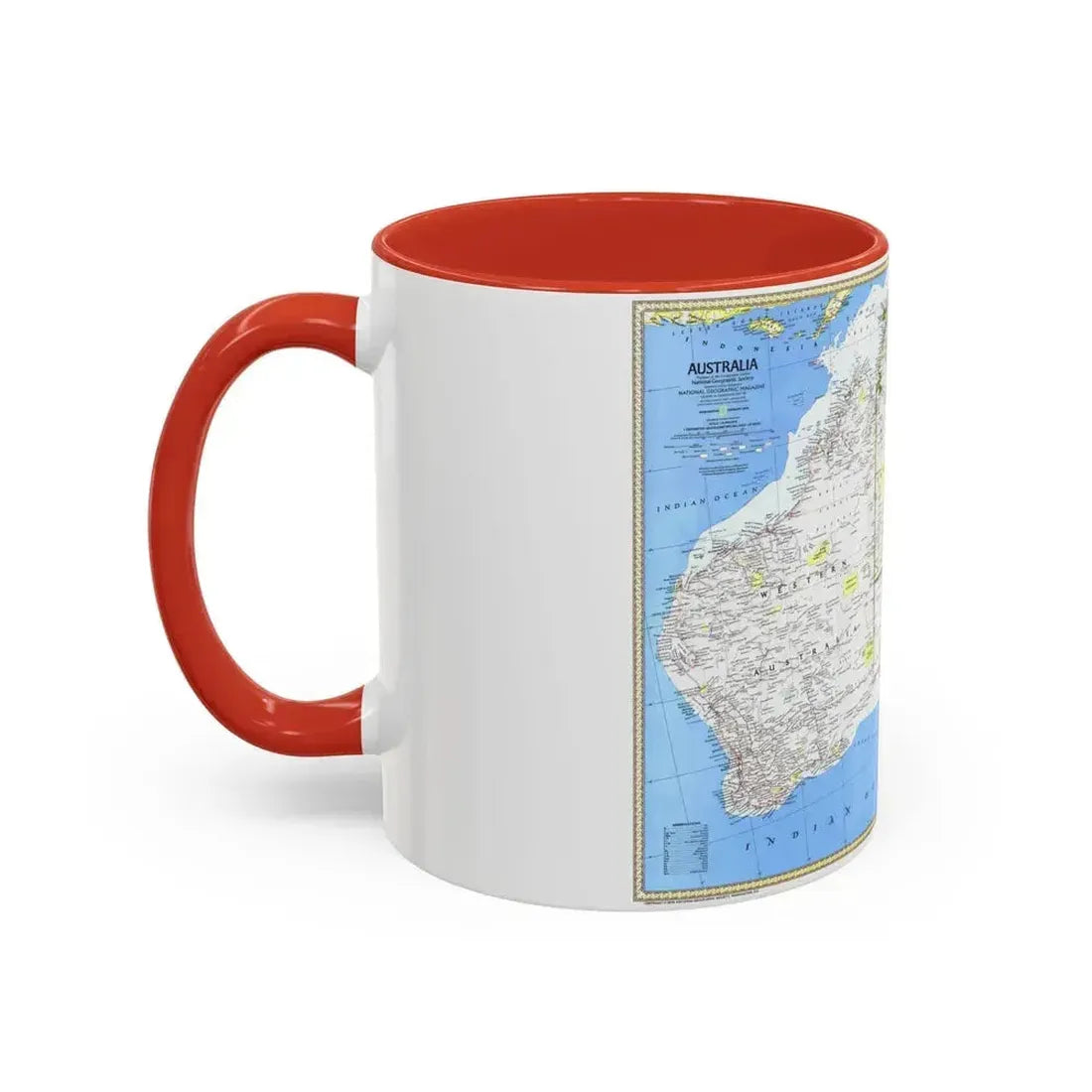 Australia (1979) (Map) Accent Coffee Mug - Go Mug Yourself