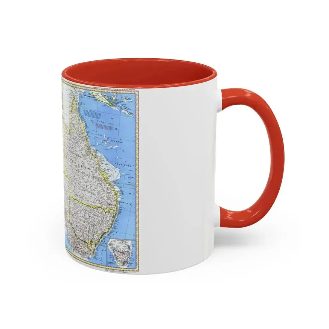 Australia (1979) (Map) Accent Coffee Mug - Go Mug Yourself