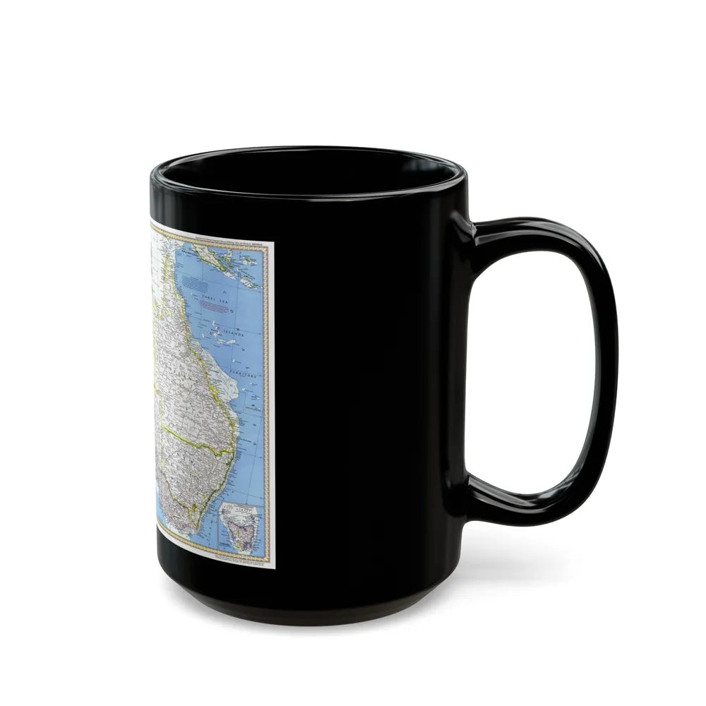 Australia (1979) (Map) Black Coffee Mug-Go Mug Yourself